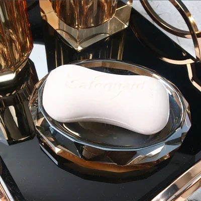 distributeur de savon en verre luxe pour salle de bain - vue 12 sur 15