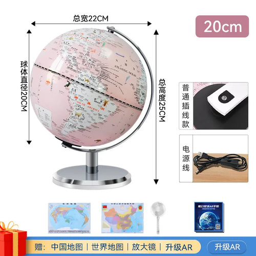 globe terrestre intelligent rotatif avec carte géographique décoratif éducatif - vue 18 sur 18