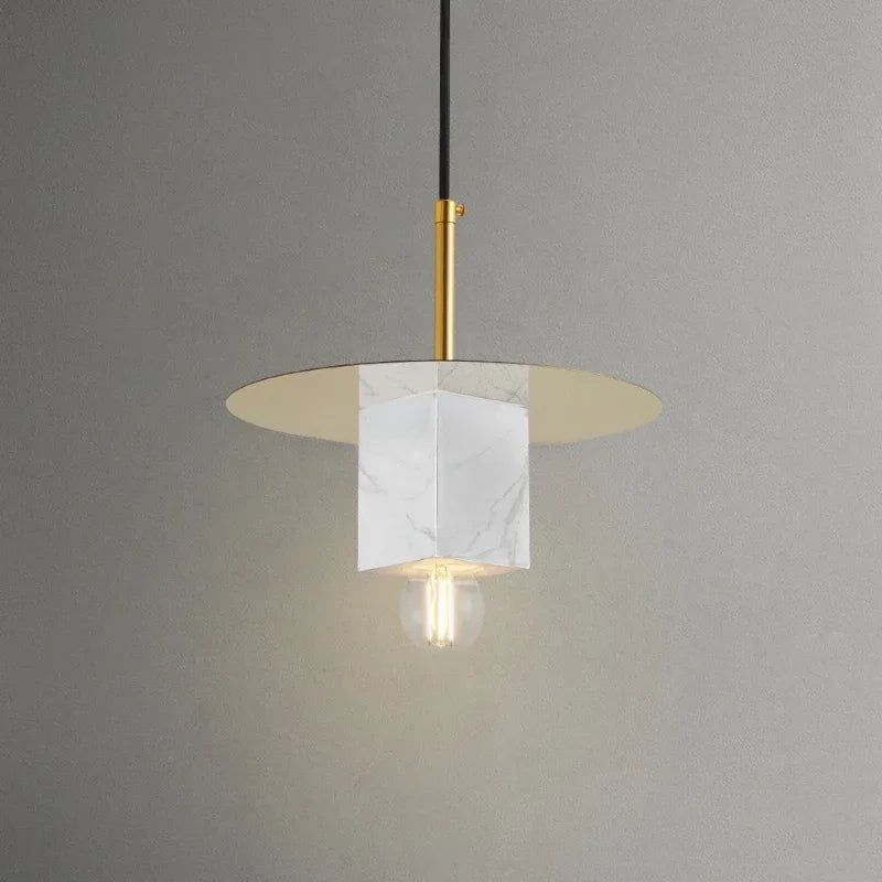Nordischer Kronleuchter aus Marmor mit minimalistischem Design für moderne Dekoration