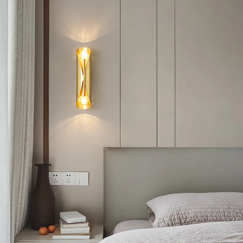 Moderne LED-Wandleuchte aus Kupfer für elegantes Interieur - vue 4 sur 8