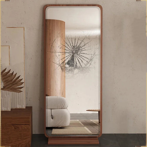 miroir vintage rectangulaire en bois pour décoration intérieure