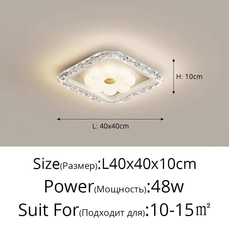 plafonnier à led moderne en cristal pour décoration intérieure - vue 12 sur 11