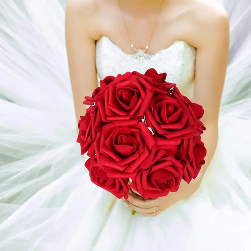 lot de 25 roses artificielles pour décorations de mariage et fêtes - vue 6 sur 11