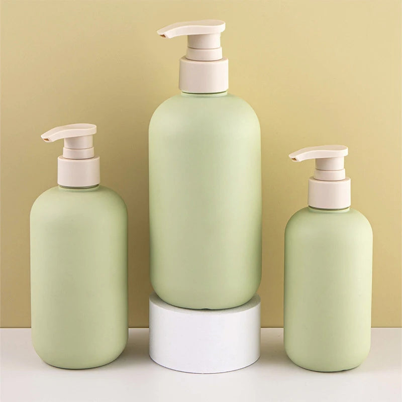 lot de bouteilles en plastique avec couvercle à pompe pour cosmétiques - vue 4 sur 6