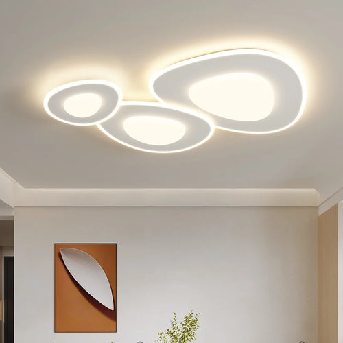 Moderner minimalistisch gehaltener Kronleuchter-Set mit Deckenleuchten-Paket - vue 2 sur 10
