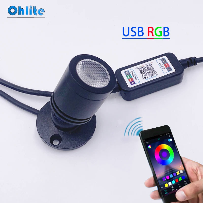 Intelligenter LED-RGB-Spot mit Bluetooth-Steuerung und einstellbarer Farbe