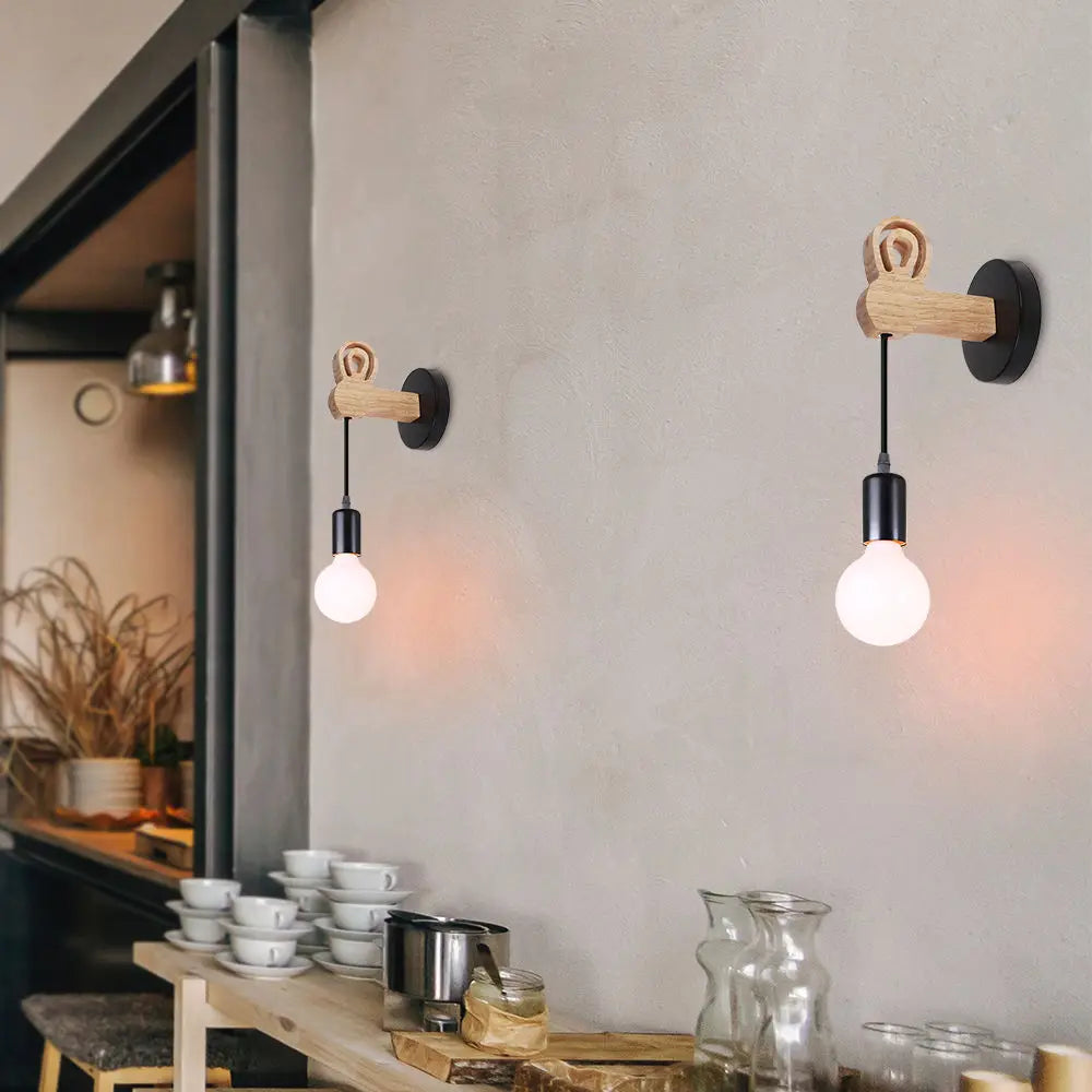 applique murale led vintage moderne nordique suspendue - vue 3 sur 17