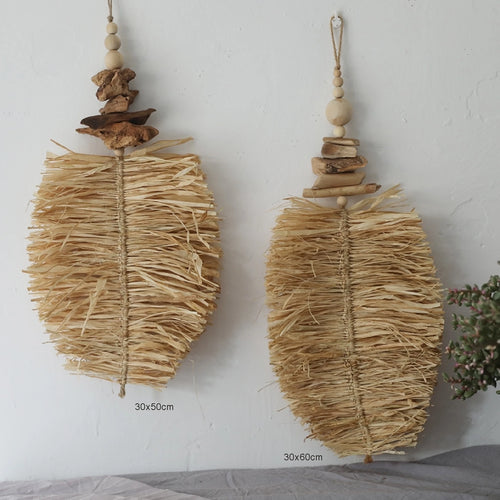 Nordic Style Straw Rattan Wall Decor, Round Rattan Mirror, Decoration Mirror - vue 9 sur 12