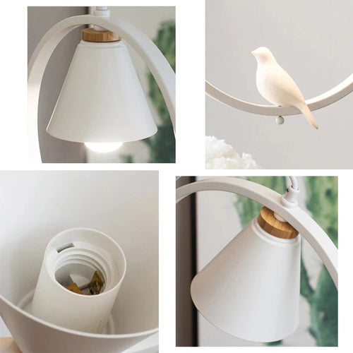 Moderne nordische Vogel-Pendelleuchte aus Eisen für die Innendekoration - vue 7 sur 16