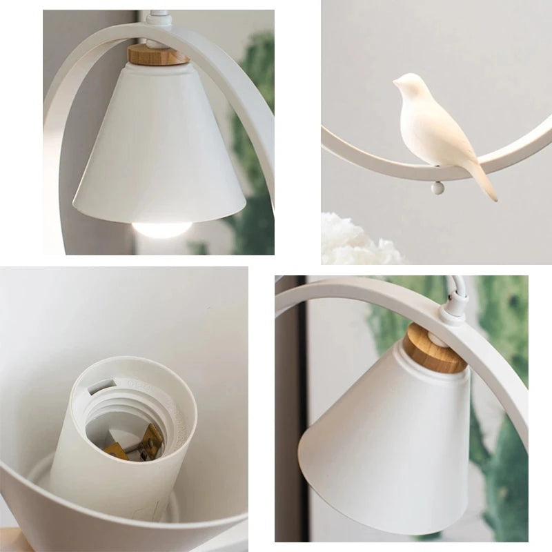 Moderne nordische Vogel-Pendelleuchte aus Eisen für die Innendekoration - vue 6 sur 16