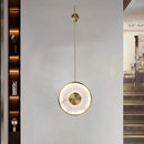 Wandleuchte aus Naturmarmor und goldfarbenem Metall modern