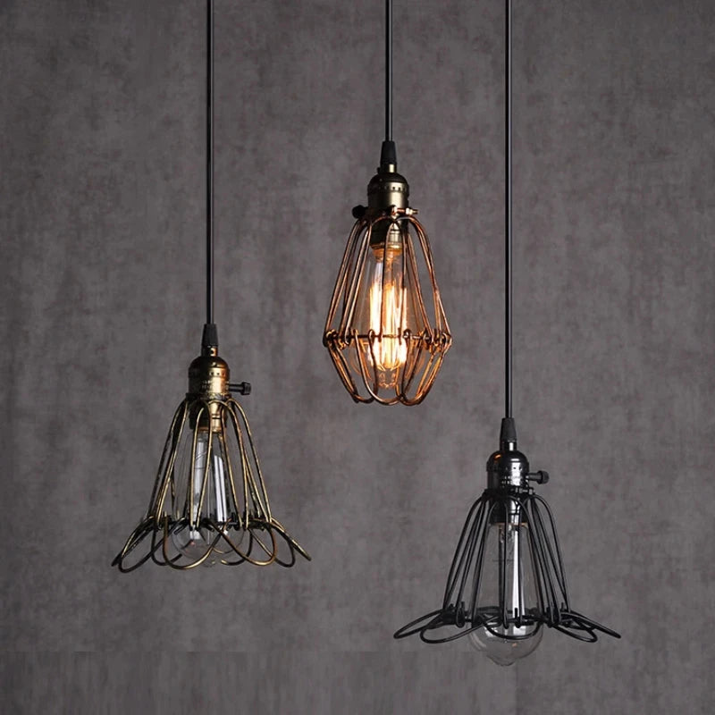 suspension vintage edison pour décoration industrielle intérieure
