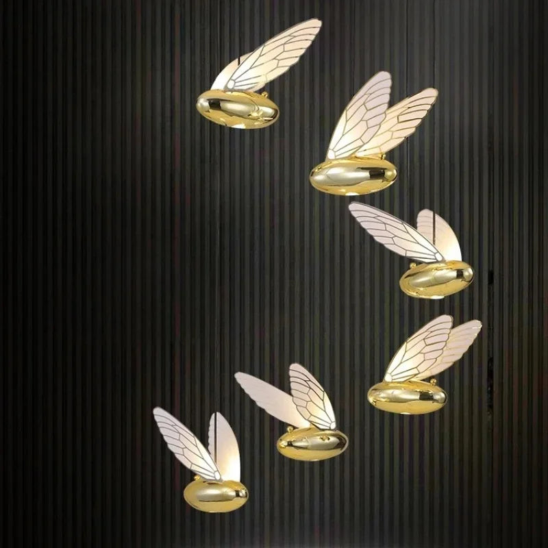 suspension moderne abeille pour décoration intérieure créative et simple - vue 4 sur 8