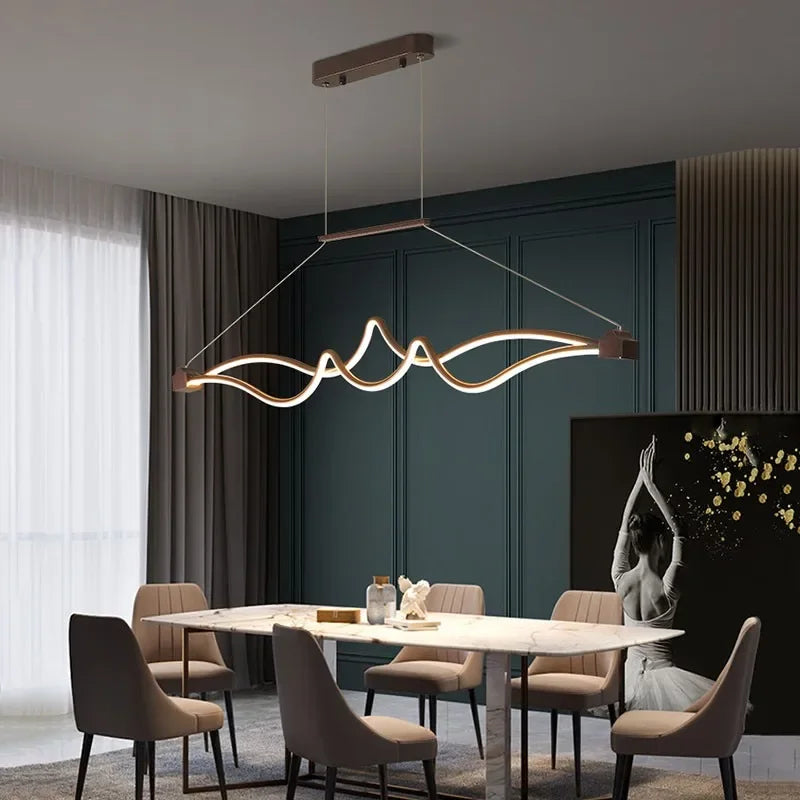 Einfache und moderne Pendelleuchte aus Aluminium für Innenbeleuchtung - vue 5 sur 7