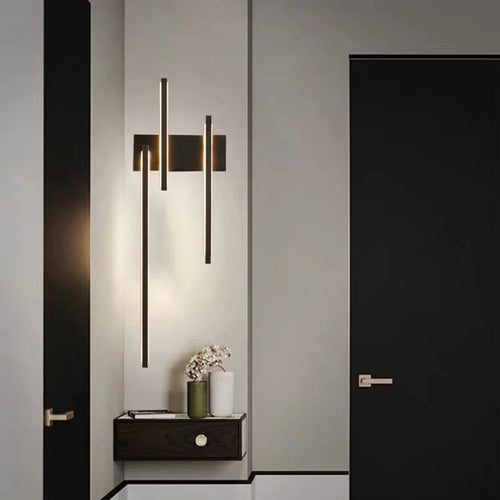 LED-Wandleuchte Minimalistisch Modern Messing - vue 3 sur 10