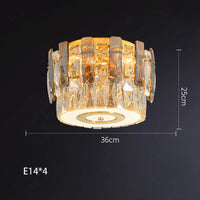 Kronleuchter LED dimmbar aus rundem Kristallglas silberfarben modern