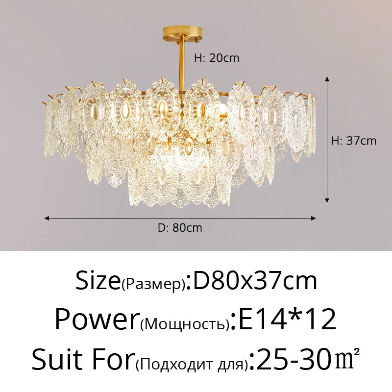 lustre en verre de style luxueux pour intérieur élégant - vue 12 sur 13
