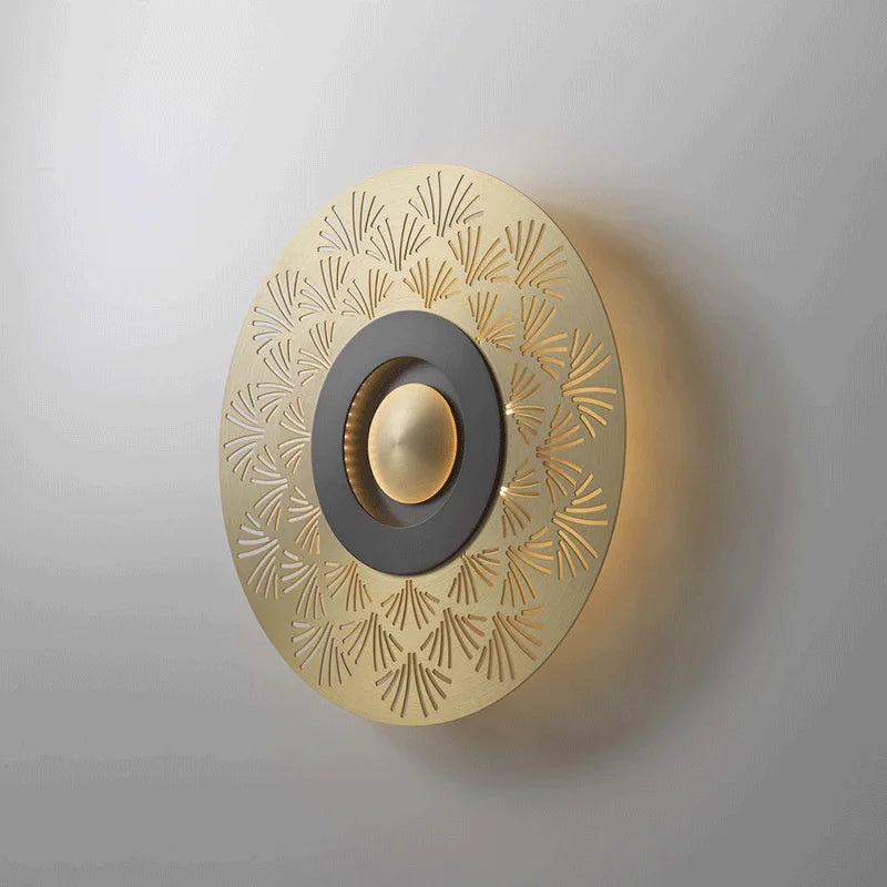 Wandleuchte aus Kupfer mit geschnitztem Design und LED-Licht Sisle - vue 4 sur 12