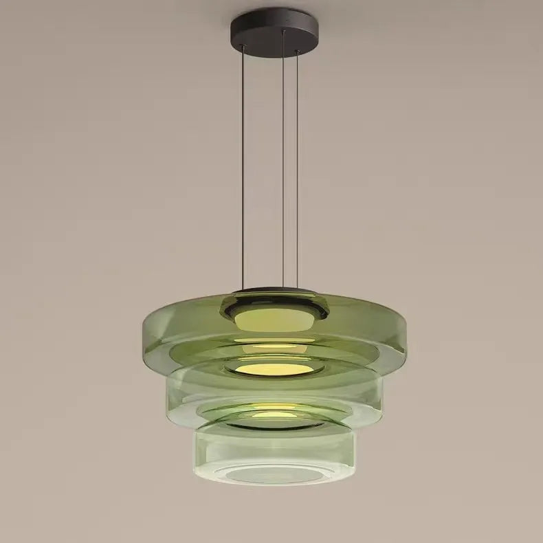 suspension design en verre série levels pour décoration moderne