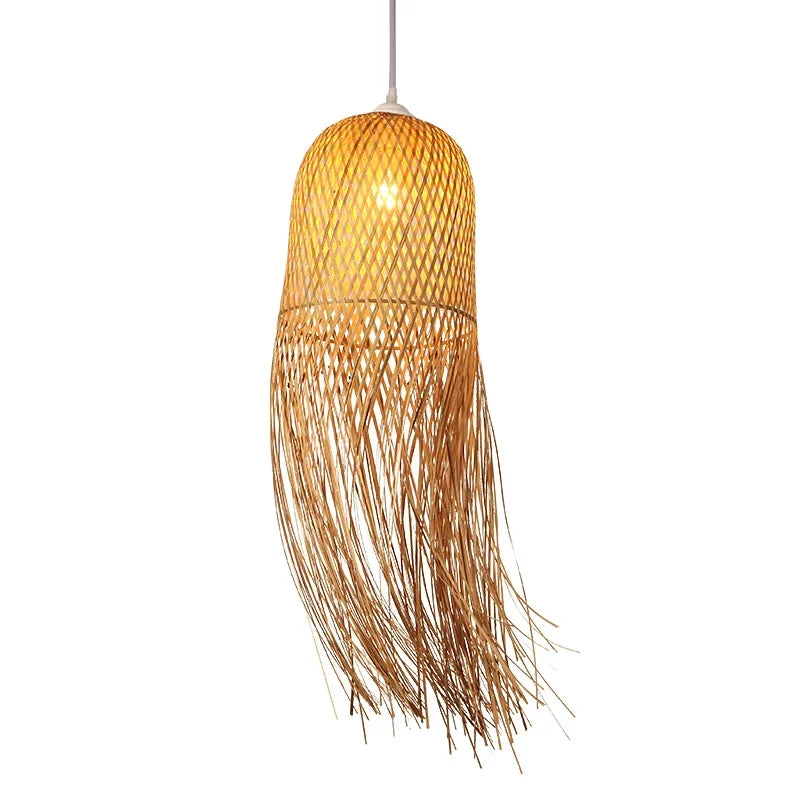 Bamboo Chandelier Chinese Zen tea room Light Southeast Asian Restaurant hotel B&B Style Bamboo hot Pot light Balcony Bar - vue 2 sur 4
