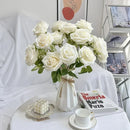 bouquet de roses artificielles en soie pour décoration de mariage