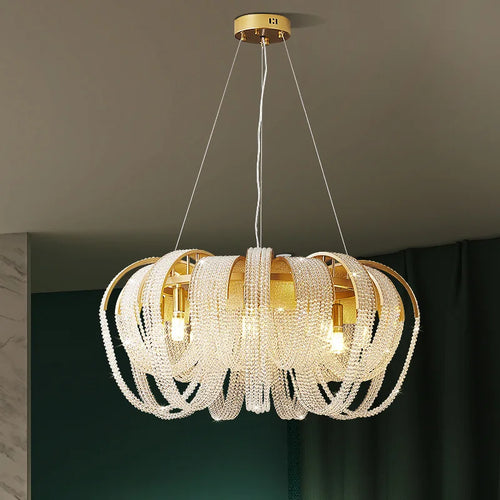 Moderne Kristall-Pendelleuchte LED dekorativ - vue 2 sur 10