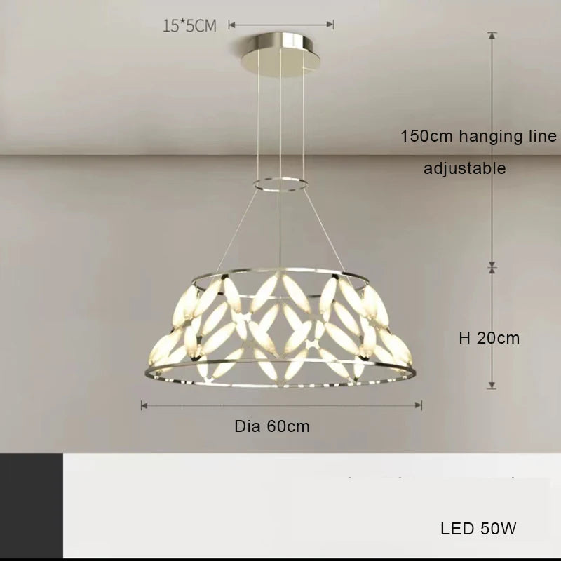 Kronleuchter LED minimalistisch mit fantasievollem Lampenschirm für Weihnachten