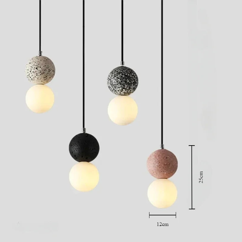 suspension moderne en terrazzo design nordique pour décoration intérieure - vue 5 sur 9