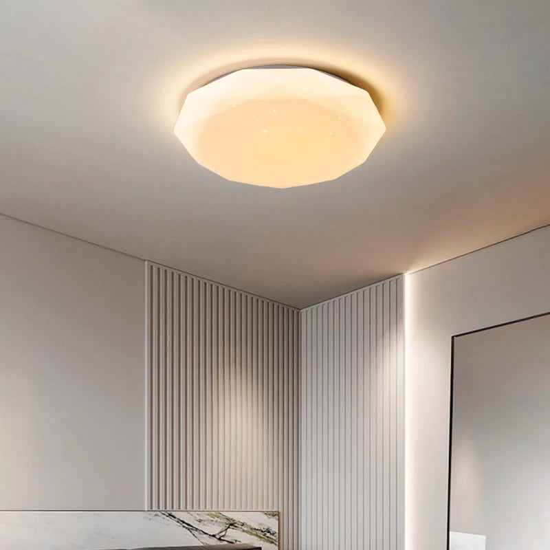 lustre led diamant gypsophile protection des yeux minimaliste - vue 3 sur 14