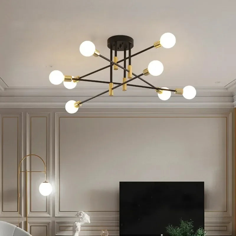 Plafonnier LED à plusieurs lampes décor - vue 4 sur 17