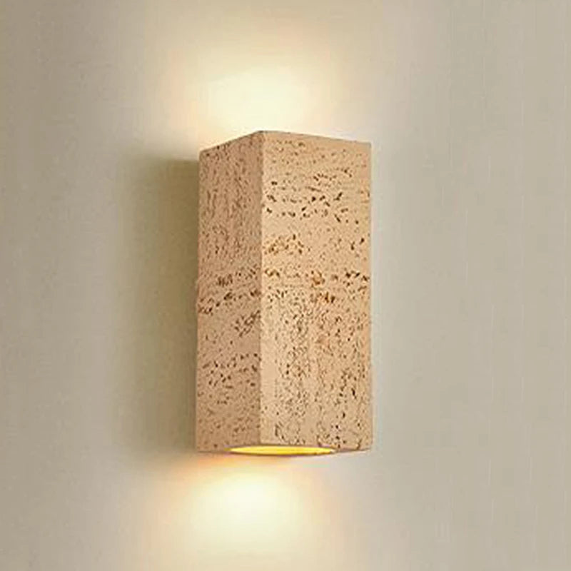 Applique Led Wabi-sabi carrée en ciment nordique - vue 5 sur 11