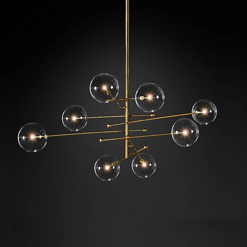 lustre led en verre nordique pour éclairage suspendu décoration intérieur