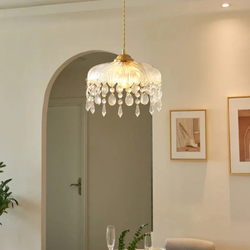 suspension en verre moderne design rétro pour décoration intérieure luxe - vue 4 sur 13