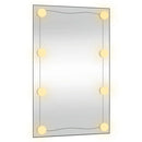 50x80 cm wall mirror with LED lights rectangular glass, home decoration wall Decker living room decoration