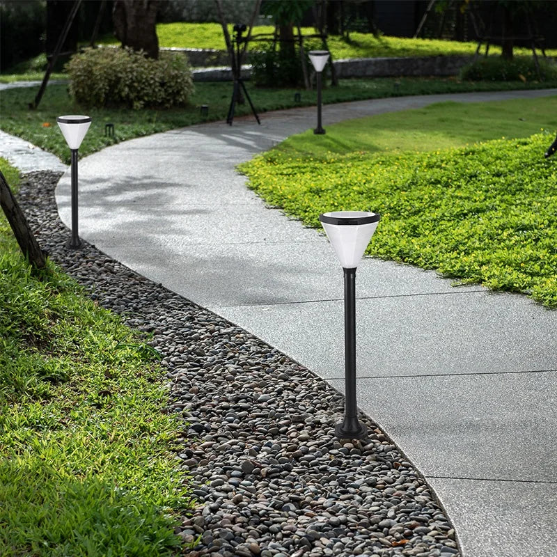lampe solaire led pour éclairage extérieur jardin et route - vue 5 sur 16