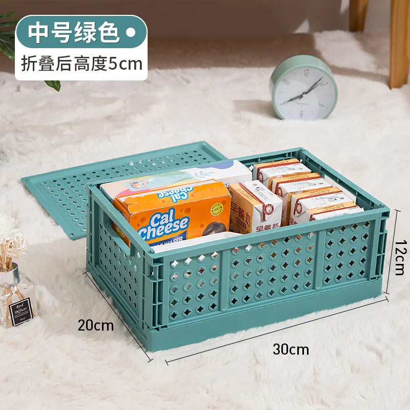 Collapsible Desktop Storage Box, Student Cosmetics Basket, Simplicity, Household, Dormitory, Stationery, Sundry, Small - vue 13 sur 18