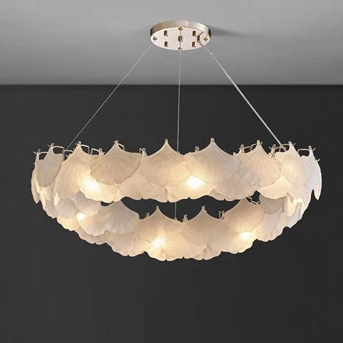 Minimalistischer Retro-Kronleuchter aus Glas für elegante Einrichtung - vue 2 sur 11