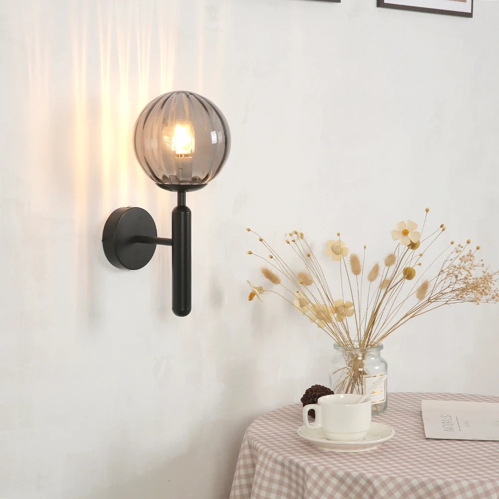 applique moderne nordique avec boule de verre led luminaria - vue 4 sur 14
