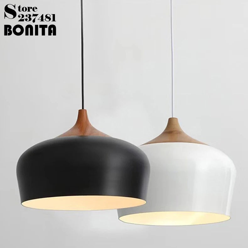 suspension en bois style nordique pour éclairage moderne - vue 4 sur 10