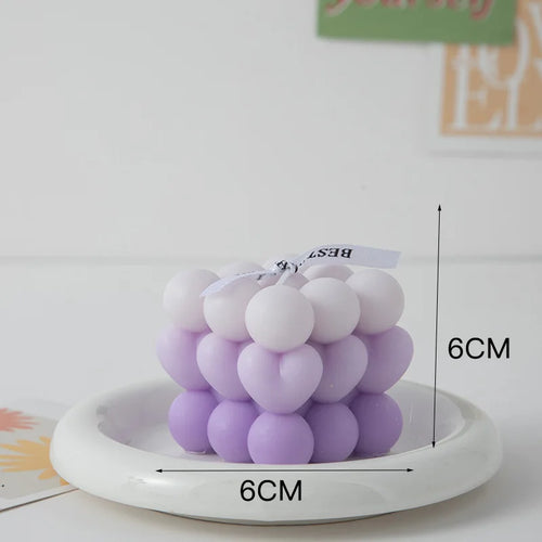 bougie parfumée big cube pour décoration moderne et aromathérapie