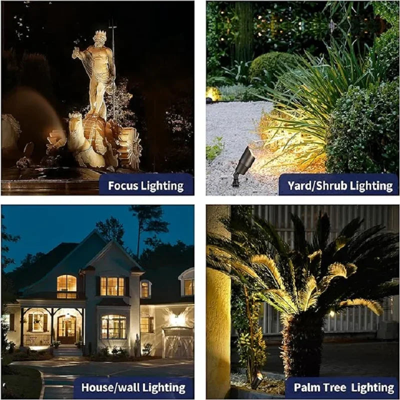 spots led extérieurs étanches pour éclairage de jardin et arbres - vue 6 sur 10