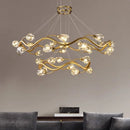 lustre led en cristal moderne de luxe pour éclairage intérieur