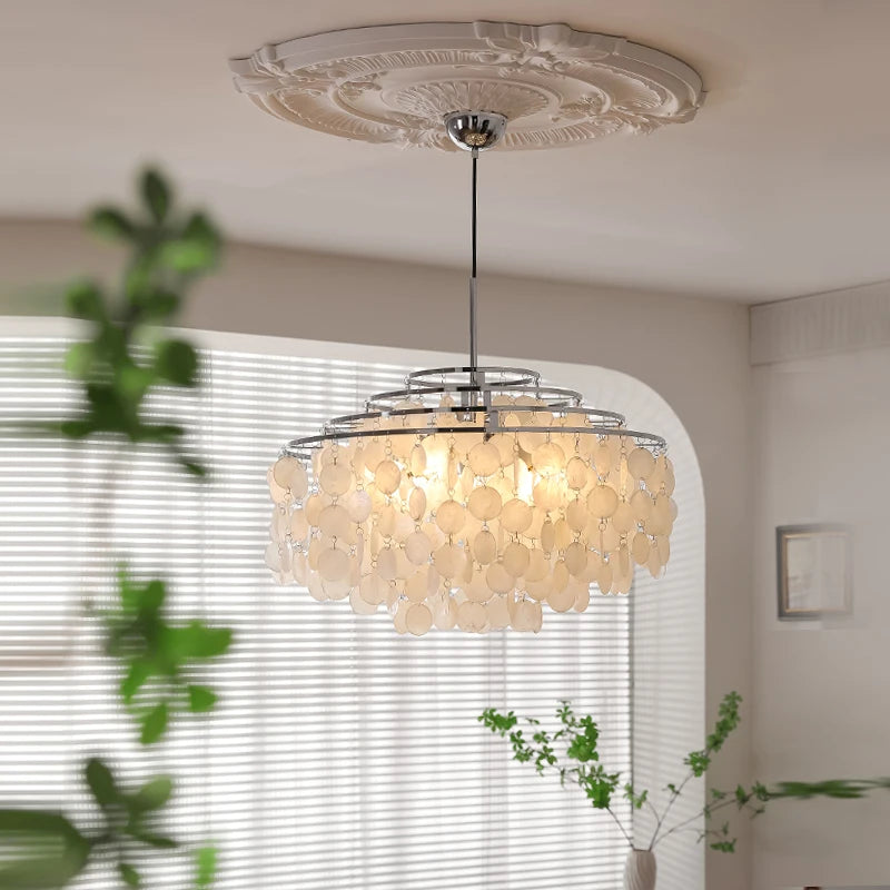 lustre en coquillage style français pour intérieur élégant - vue 3 sur 10