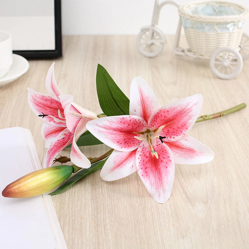 fleurs artificielles de lys pour décoration de jardin et mariage