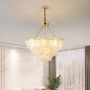 lustre en cristal doré pour décoration intérieure moderne