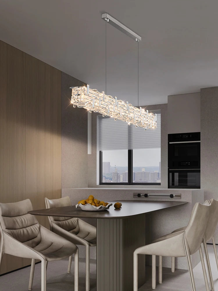 lustre en cristal design pour espace moderne et élégant - vue 5 sur 8