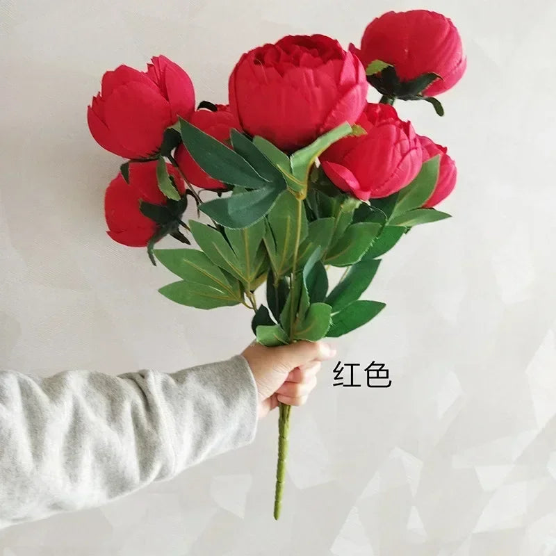 bouquets de pivoines artificielles pour décoration intérieure élégante - vue 10 sur 14