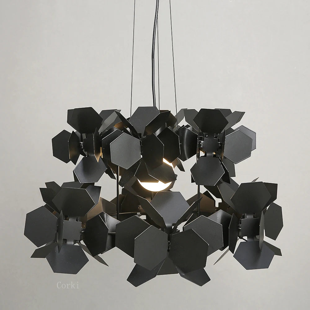lustre à led moderne en fer pour décoration intérieure - vue 2 sur 8