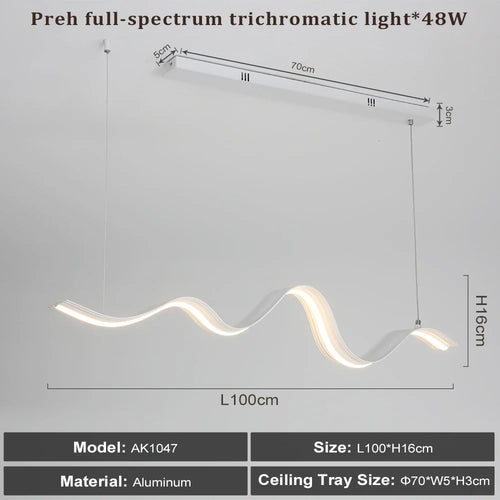 lustre dimmable créatif avec télécommande pour éclairage moderne