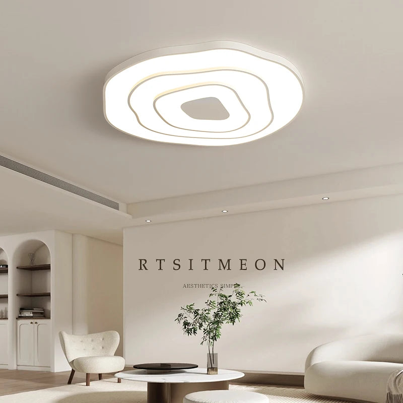 lustre led minimaliste cercle pour éclairage intérieur qiyimei - vue 4 sur 8